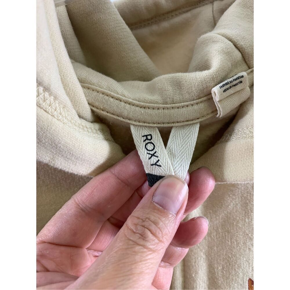 Roxy Beige Zip Up Hoodie Jacket Size S - Picture 8 of 10